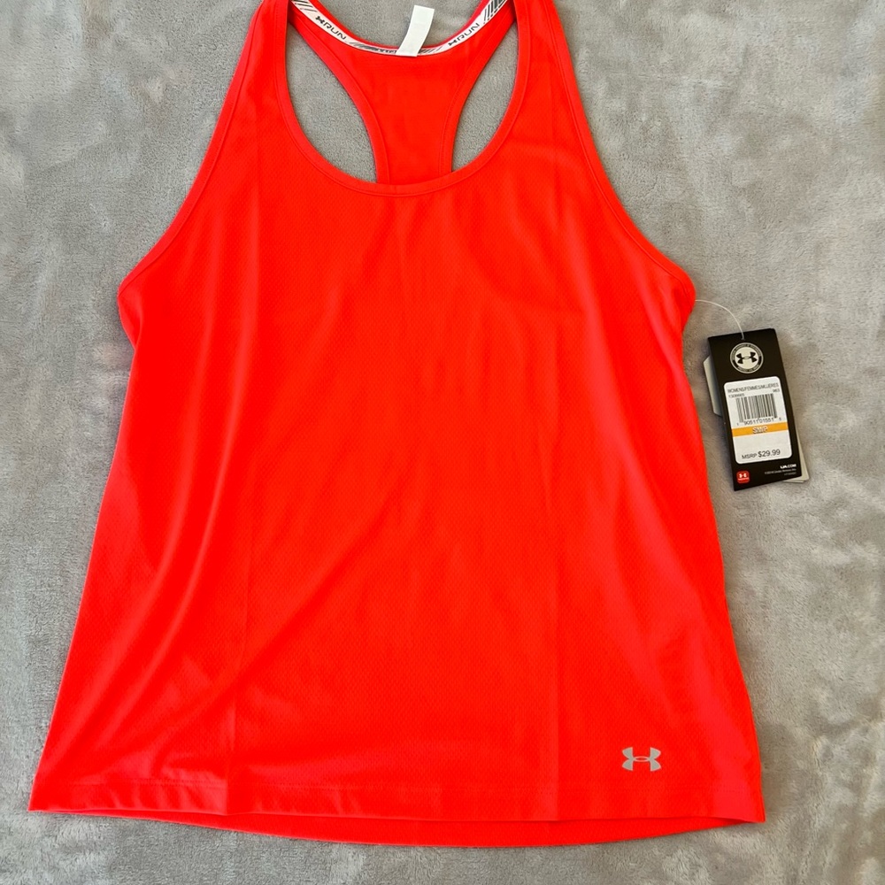 NWT under armour tank top. Bright Coral color